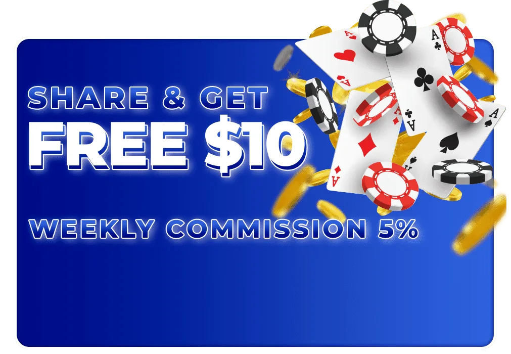 Share and get free $10, weekly commission 5%